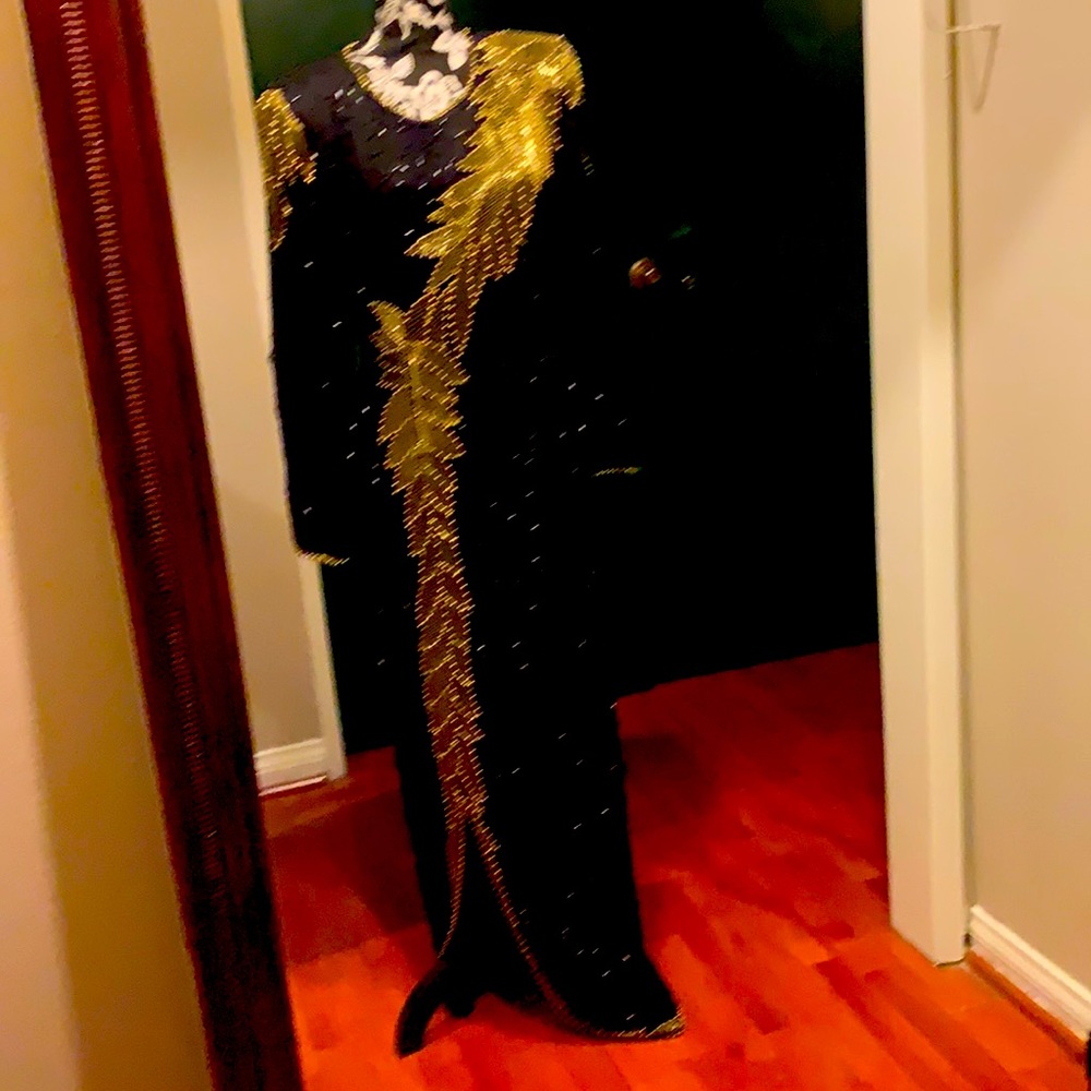 Black and Gold sequins dress